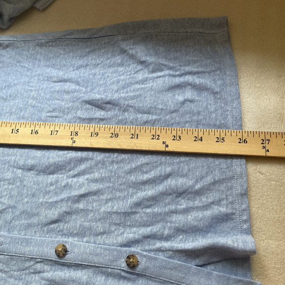 J Jill‎ Shirt Women Medium Blue Love Linen Lightweight Clearpond Button Up Top - Picture 11 of 13